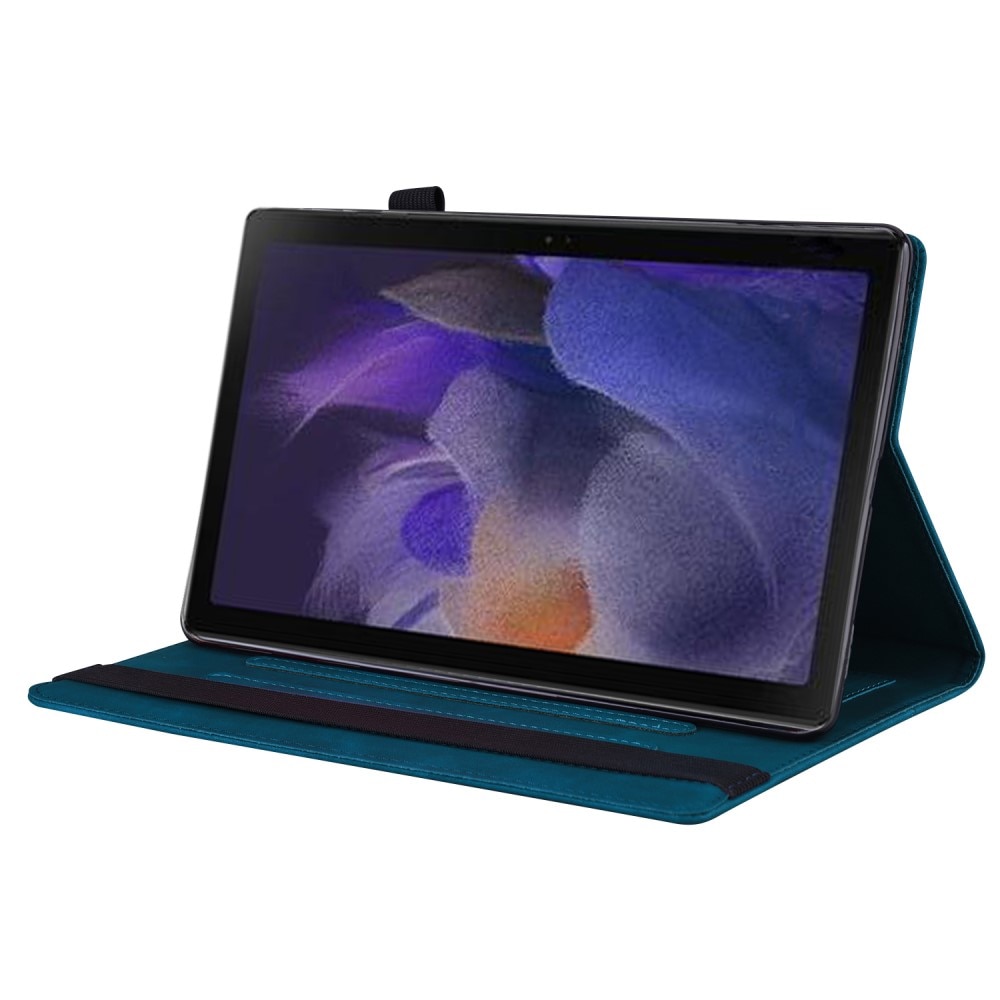 Husa tableta XGSM, etui cu clapa, functie stand, loc pentru stilou, albastra, pentru Samsung Galaxy Tab A9