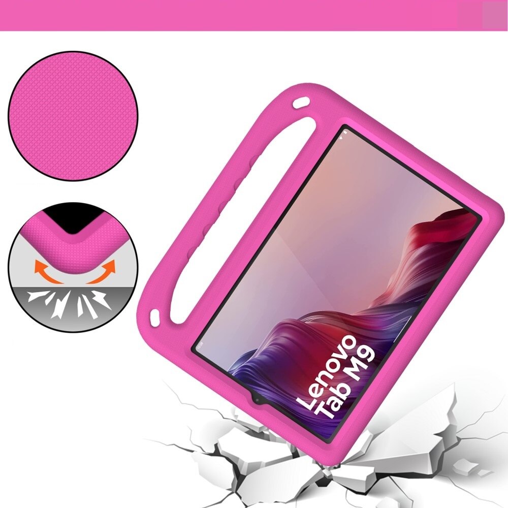 Husa tableta pentru copii, XGSM, Compatibil cu Lenovo Tab M9, Spuma EVA, Roz