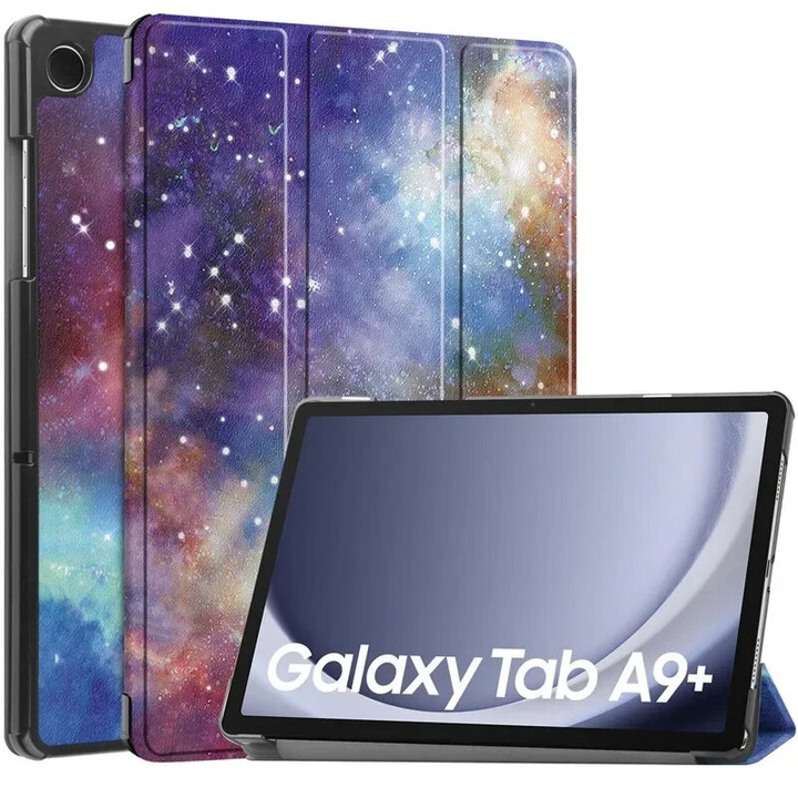 Husa pentru Samsung Galaxy Tab A9+, XGSM, Smartcase, Multicolor