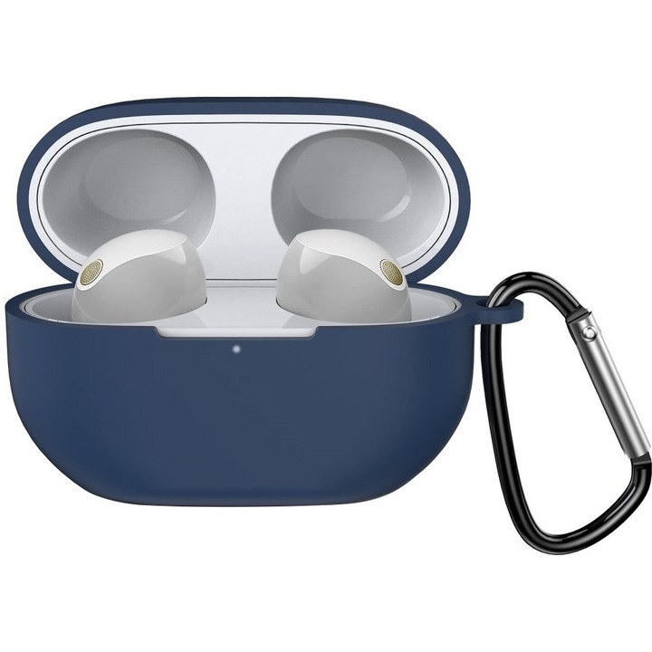 Husa pentru casti Sony WF-1000XM5, XGSM, Silicon, Albastru