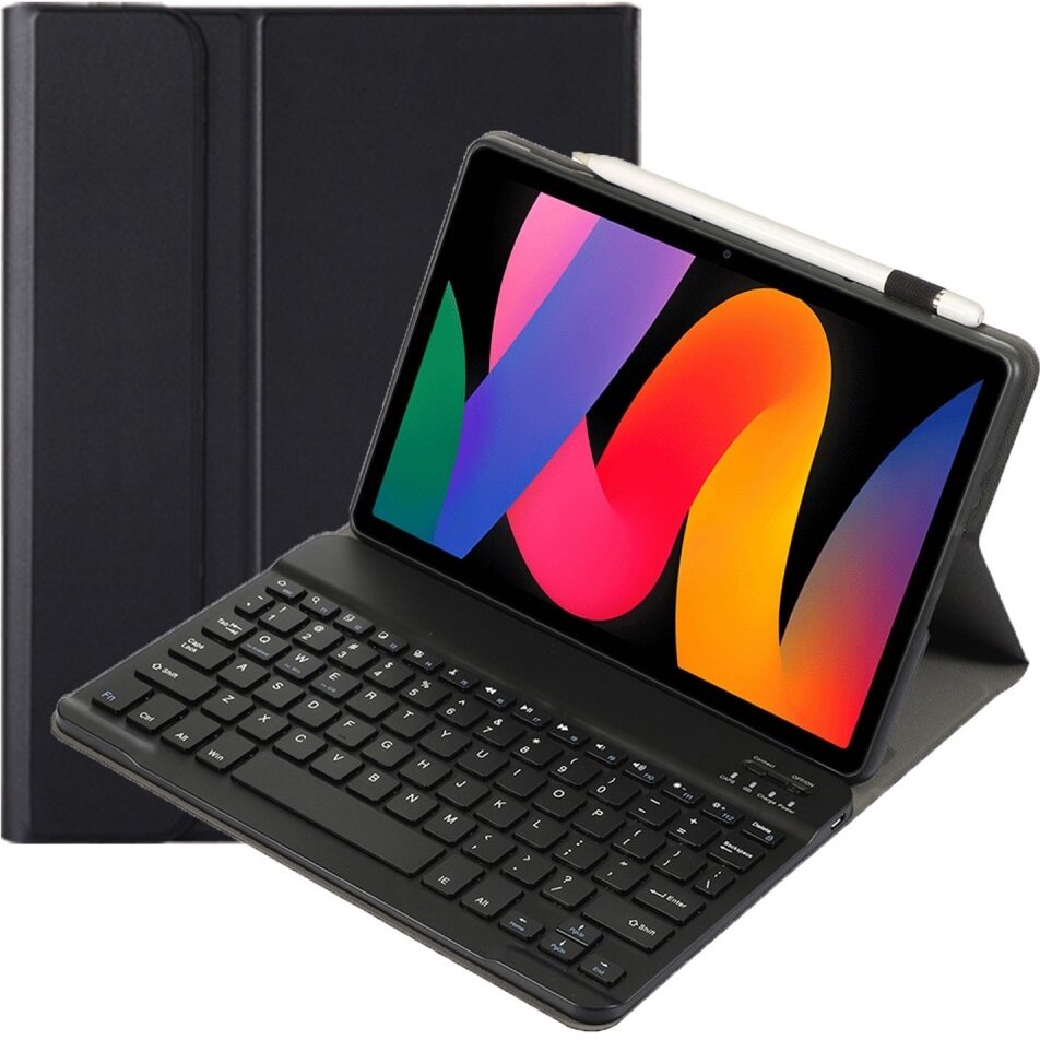 Husa cu tastatura bluetooth compatibila cu Xiaomi Redmi Pad SE, XGSM, Negru