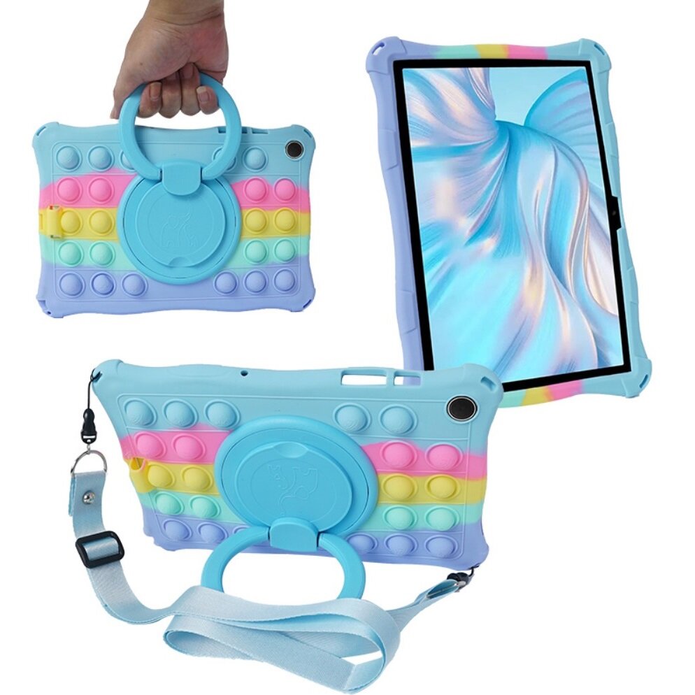 Husa compatibila cu Samsung Galaxy Tab A9 pentru copii, XGSM, Silicon, Multicolor