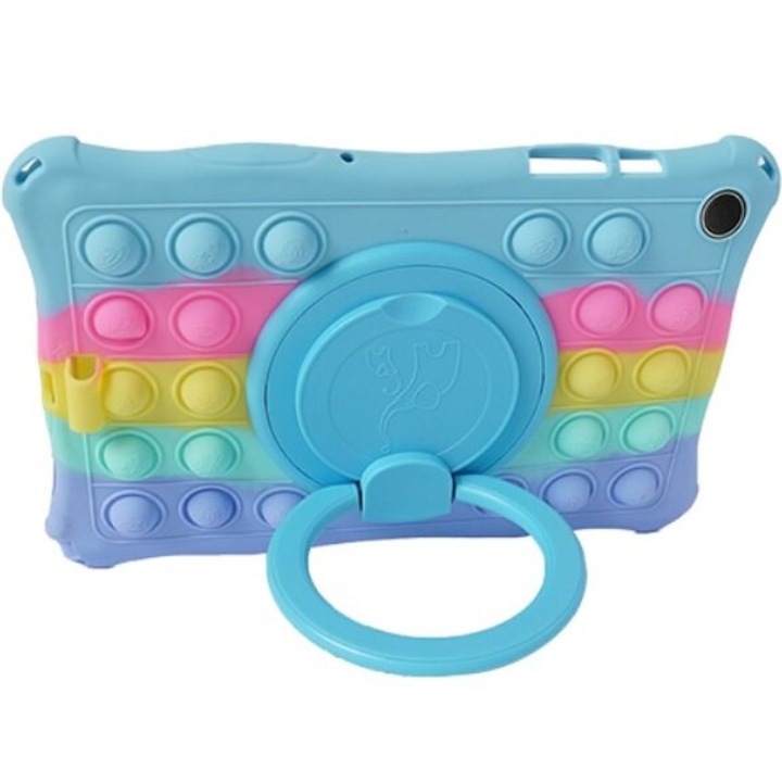 Husa compatibila cu Samsung Galaxy Tab A9 pentru copii, XGSM, Silicon, Multicolor