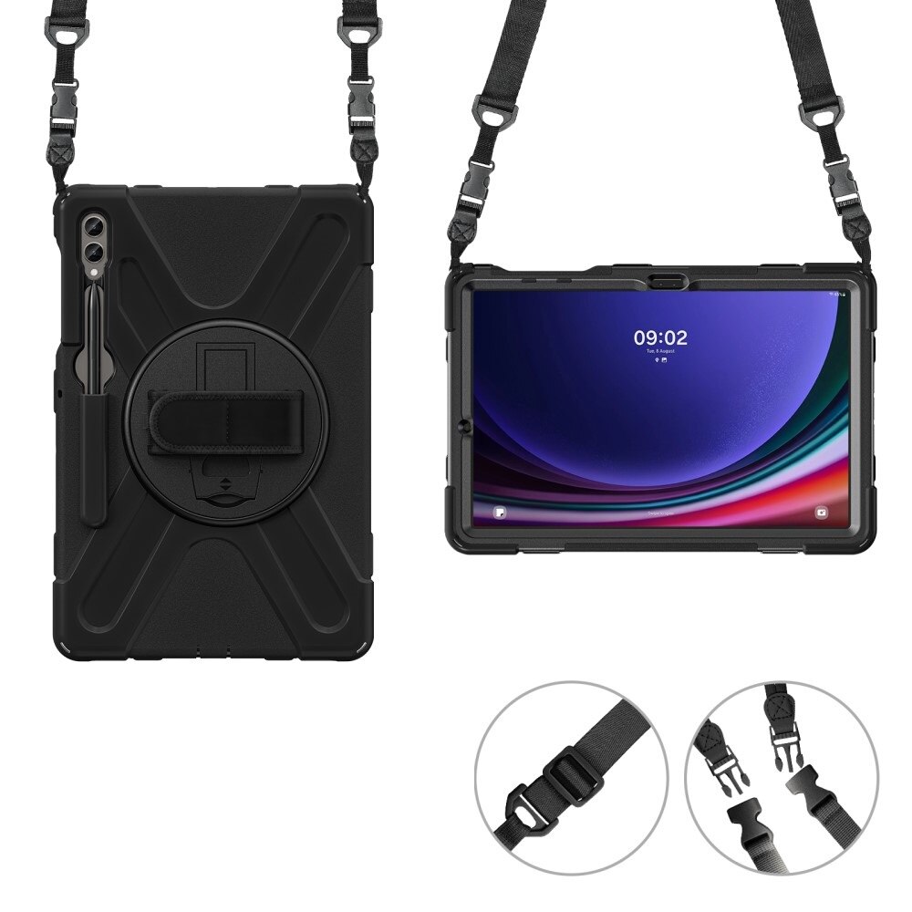 Husa de protectie pentru Samsung Galaxy Tab S9 FE+/ S9+/ S8+/S7+, XGSM, Negru