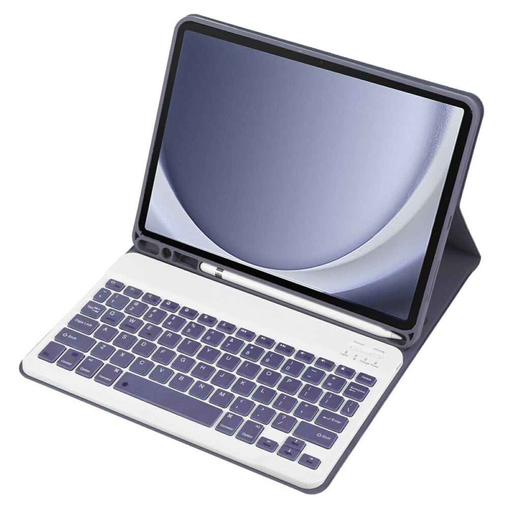 Etui cu tastatura pentru tableta XGSM, 2 in 1, violet, pentru Samsung Galaxy Tab A9+