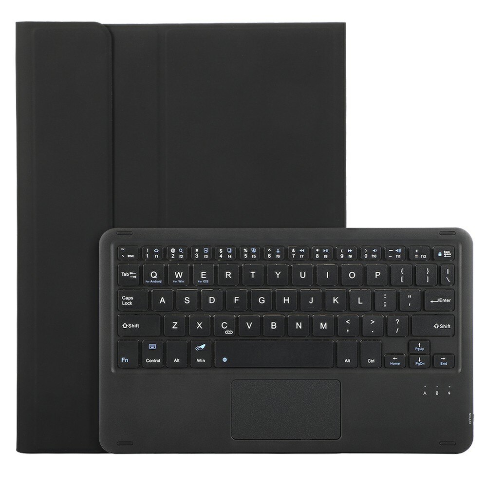Husa cu tastatura pentru Samsung Galaxy Tab A9+, XGSM, Piele, TouchPad, Cu suport de pix, Negru