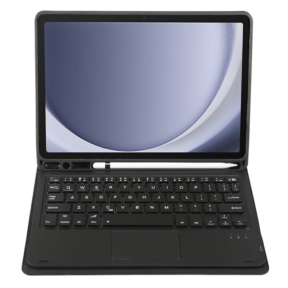 Husa cu tastatura pentru Samsung Galaxy Tab A9+, XGSM, Piele, TouchPad, Cu suport de pix, Negru