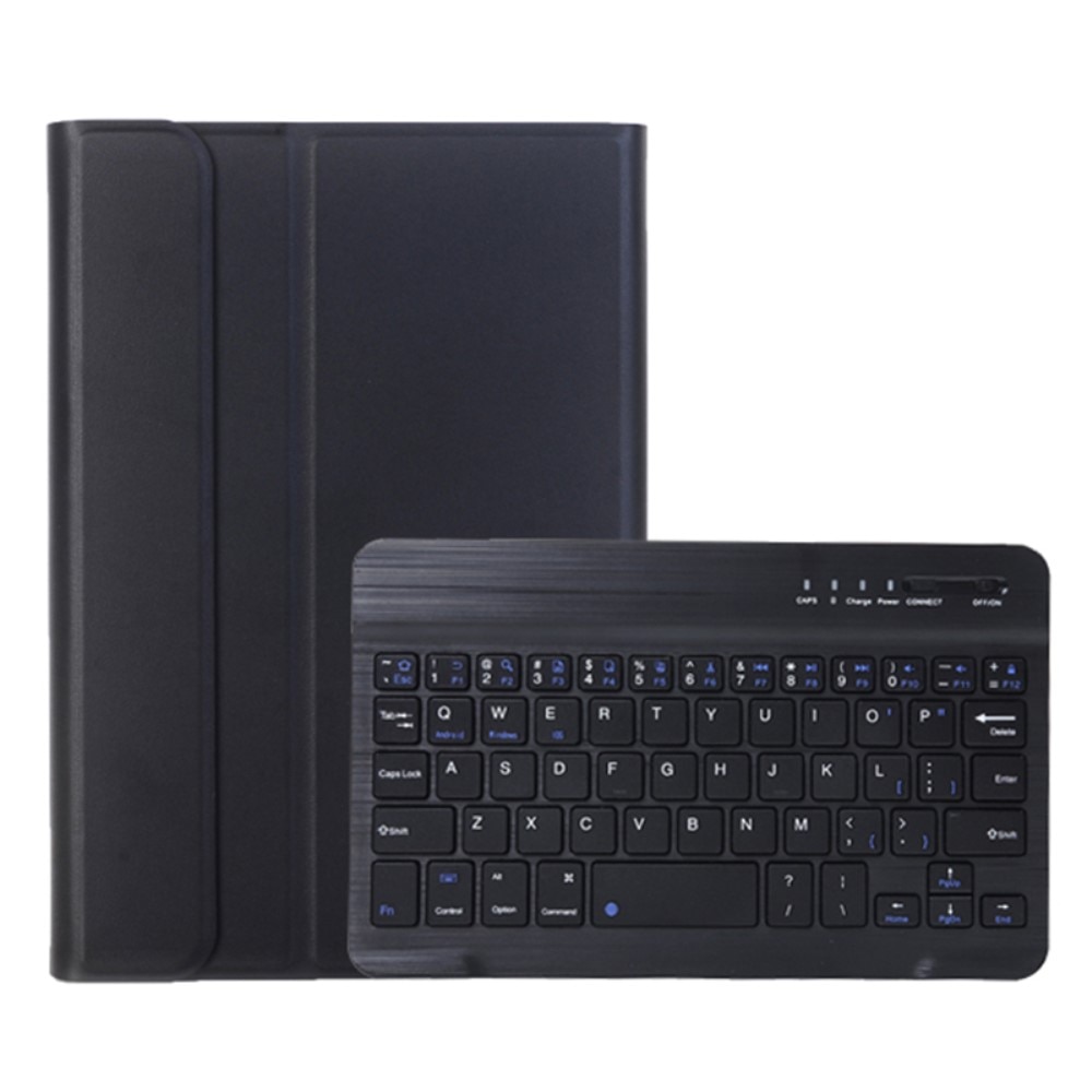Husa cu tastatura pentru Samsung Galaxy Tab A9, XGSM, Piele, Cu suport de pix, Negru