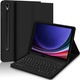 Husa cu tastatura, XGSM, Piele, Compatibil Samsung Galaxy Tab S9 FE, Negru