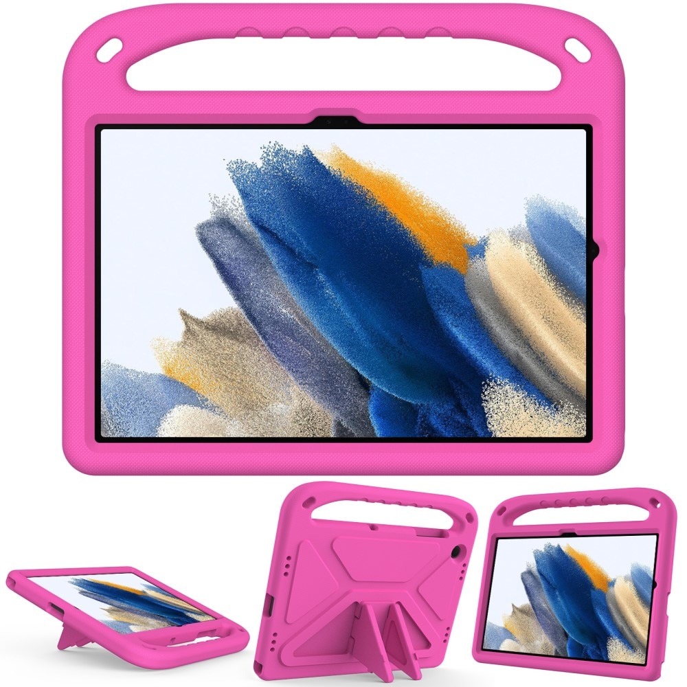 Etui pentru copii pentru Samsung Galaxy Tab A9+, roz, cu maner, functie stand, dimensiuni usor de utilizat