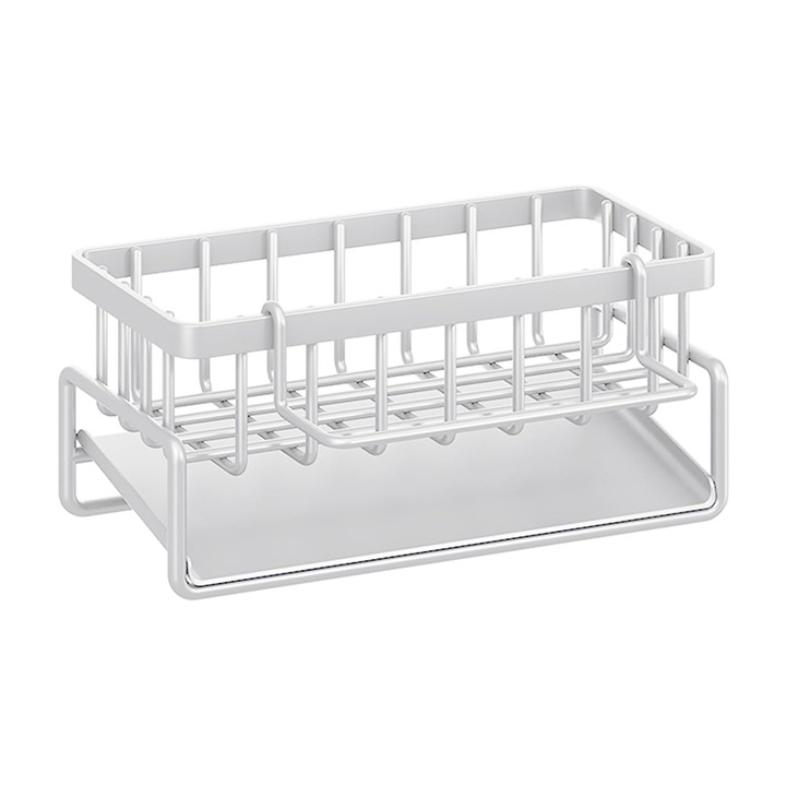 Scurgator de vase bucatarie multifunctional, Senmase, Fier, 23×9×10cm, Alb