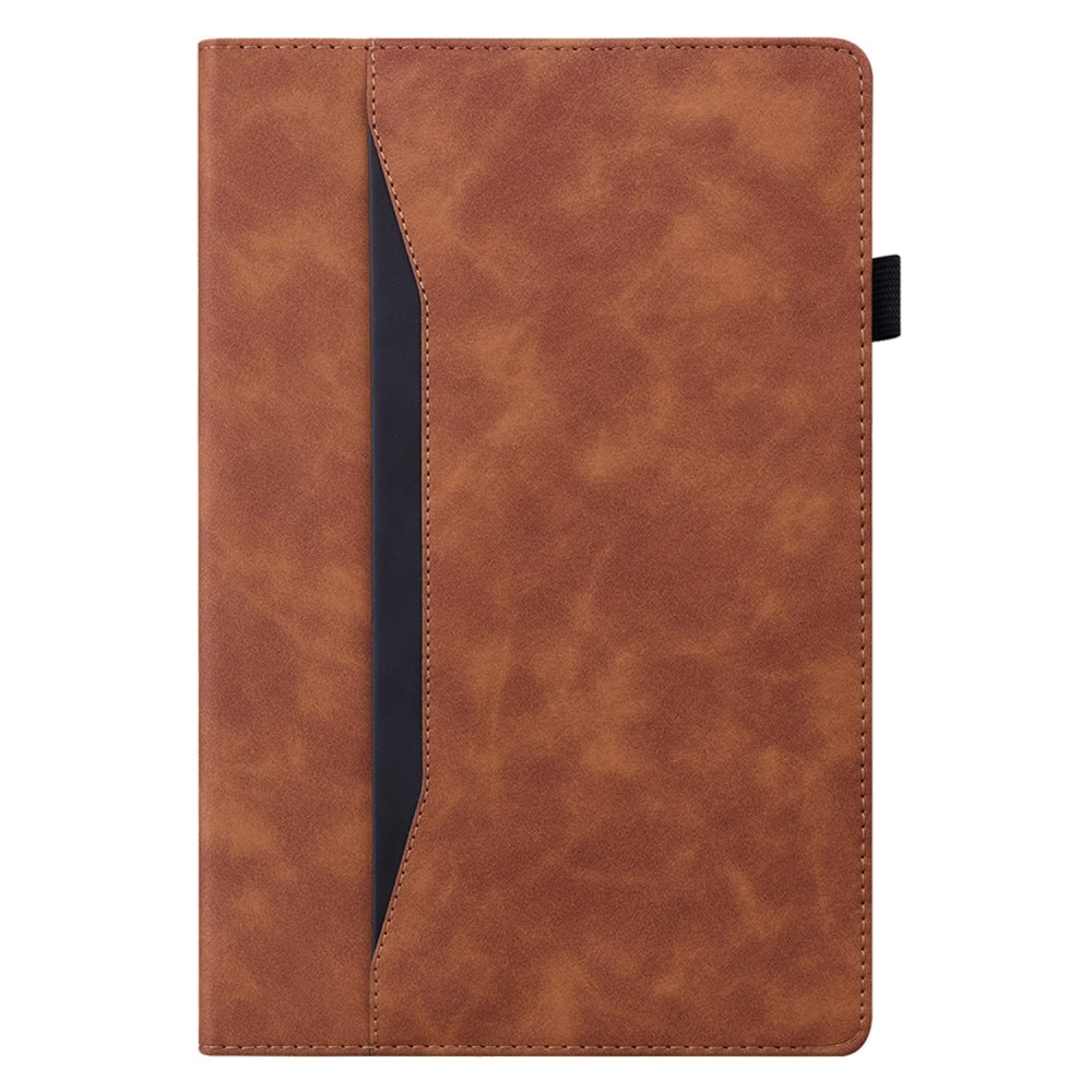Husa tableta, XGSM, Compatibil cu Xiaomi Pad 6, Piele naturala, Slot pentru stilou portofel, Maro