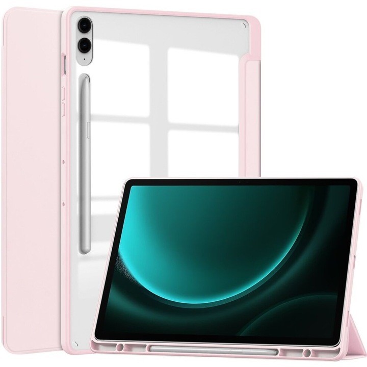 Husa compatibila cu Samsung Galaxy Tab S9 FE+ Plus, XGSM, Roz