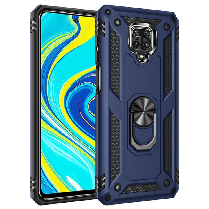 Husa telefon, ERBORD, Pentru Xiaomi Redmi Note 9S / 9 Pro, Bleumarin