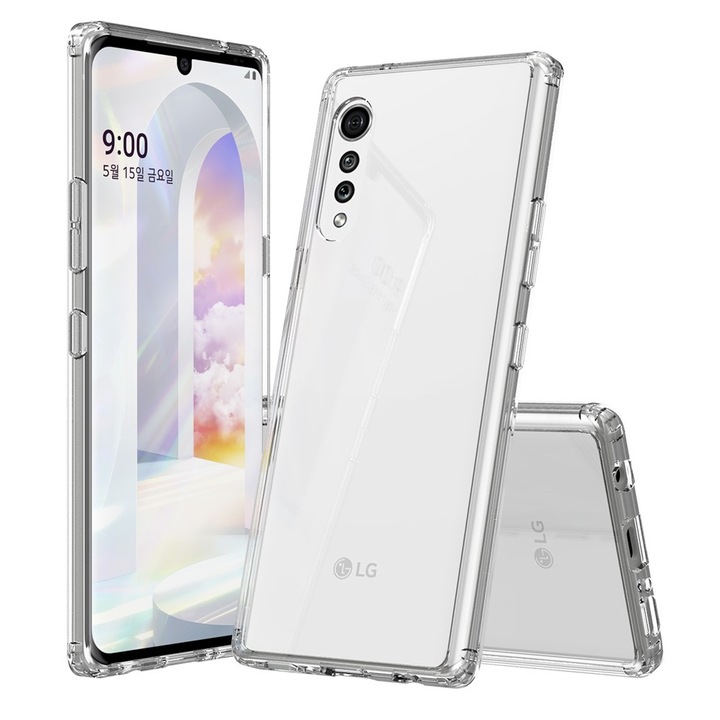 Husa telefon, Erbord, Compatibil cu LG Velvet, TPU, Transparent