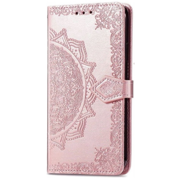 Husa flip pentru Samsung Galaxy M52 5G, Erbord, Piele ecologica, Roz