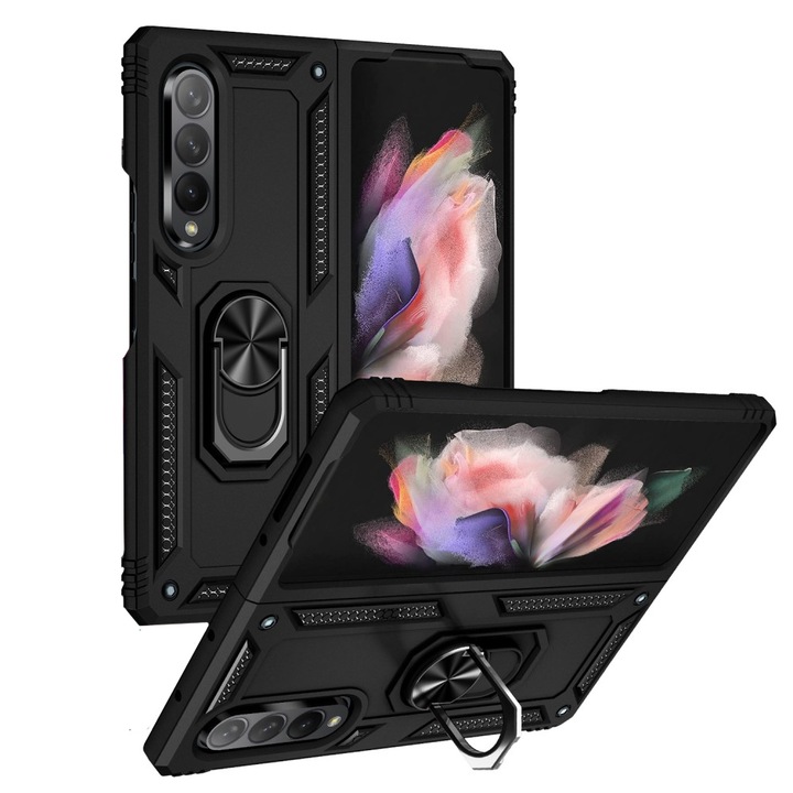 Husa telefon, ERBORD, Compatibil Samsung Galaxy Z Fold3, Negru