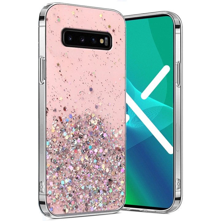 Husa telefon, ERBORD, Silicon, Compatibil cu Samsung Galaxy S10 5G, Roz, TPU