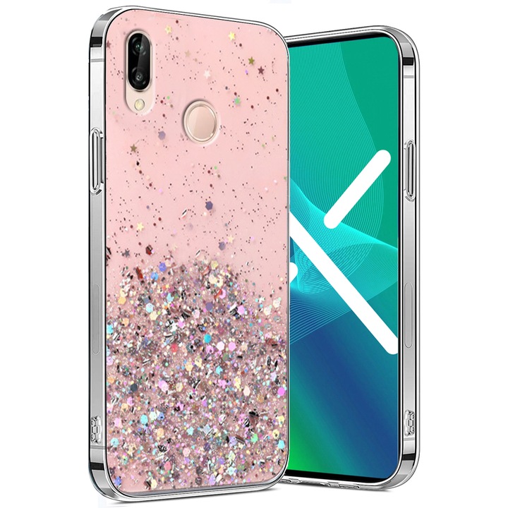 Husa telefon, ERBORD, Plastic/TPU, Compatibil cu Huawei P20 Lite, Roz