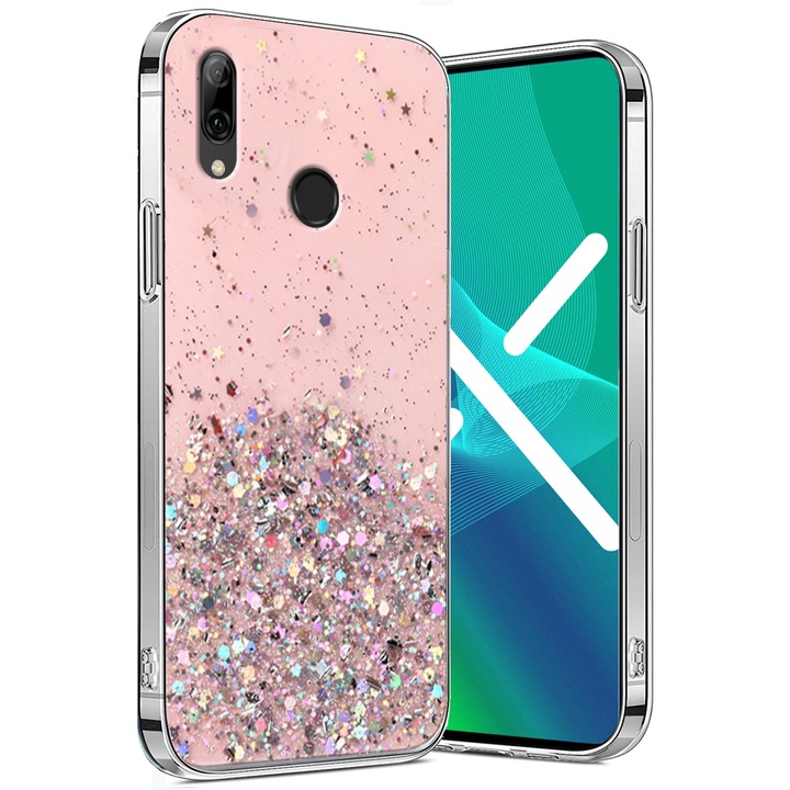 Husa telefon, ERBORD, Pentru Huawei P Smart 2019, Plastic/TPU, Roz