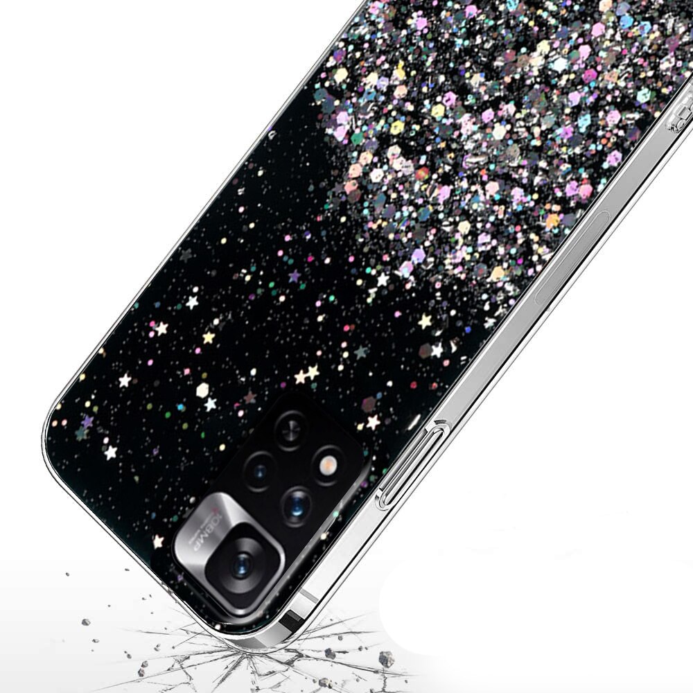 Husa telefon, ERBORD, Compatibil cu Xiaomi Redmi Note 11 Pro 4G/5G, Plastic, Negru/Argintiu