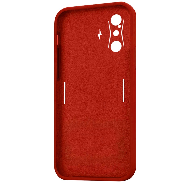 Кейс за Xiaomi POCO F4 GT, Airbord, TPU/микрофибър, червен