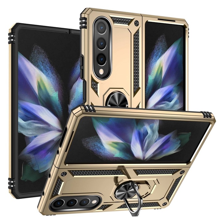 Husa pentru Samsung Galaxy Z Fold 4 5G, ERBORD, Plastic/TPU, auriu