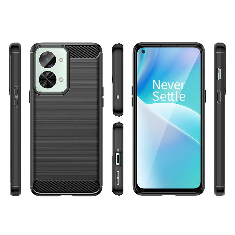 Husa pentru OnePlus Nord 2T 5G, Carbon, ERBORD, Negru