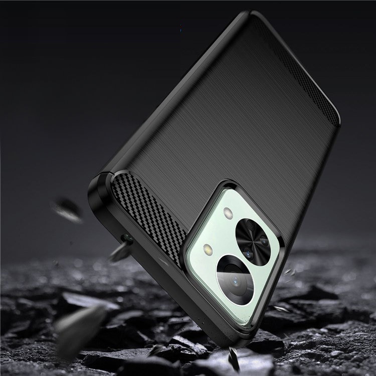 Husa pentru OnePlus Nord 2T 5G, Carbon, ERBORD, Negru