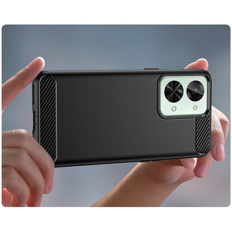 Husa pentru OnePlus Nord 2T 5G, Carbon, ERBORD, Negru