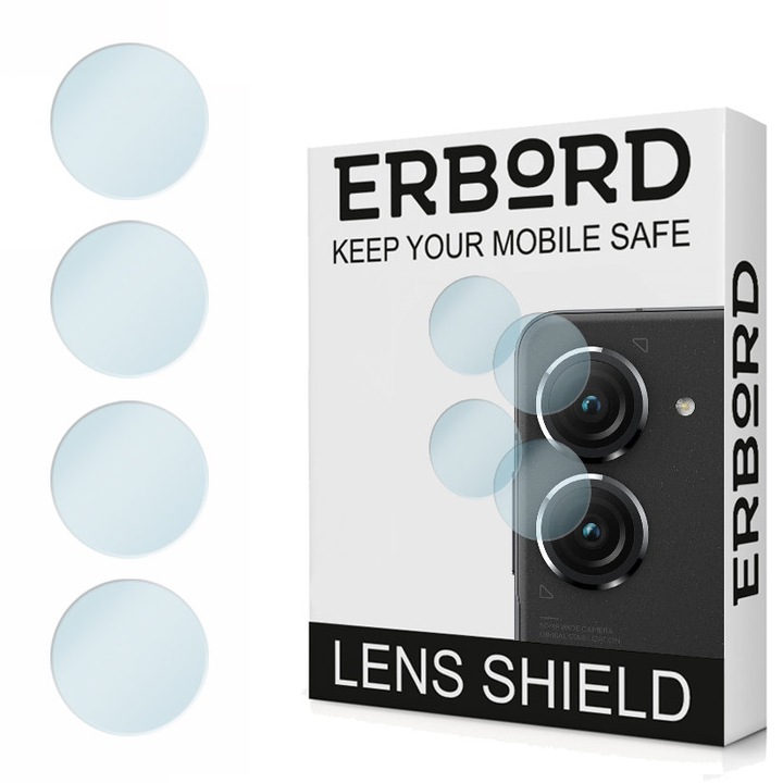 Комплект от 2 броя защитни фолиа за Asus Zenfone 9 5G/10 5G, ERBORD, Secure glass, Transparent