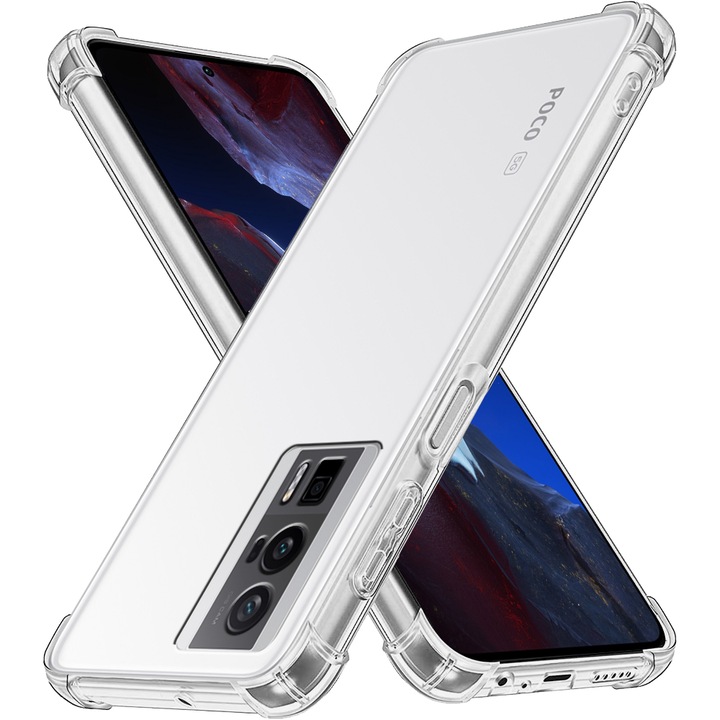 Husa pentru Xiaomi Poco F5 Pro, Erbord, Rezistenta la cadere, Transparenta, TPU