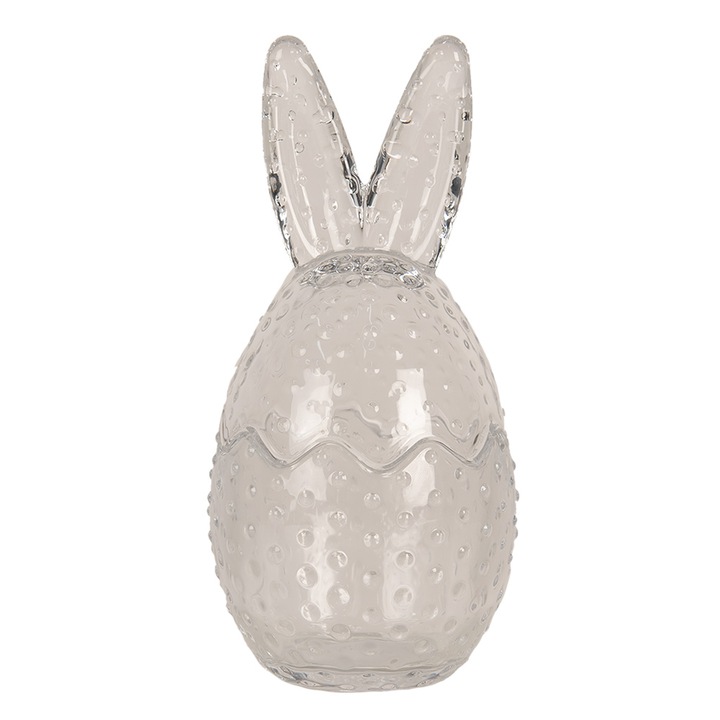 Üveg húsvéti dísztojás 8x17 cm
