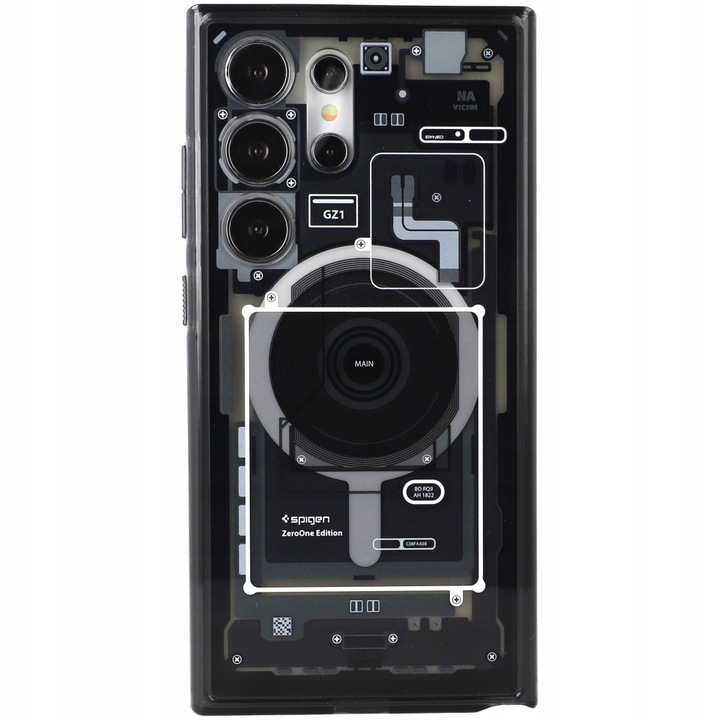 Калъф за Samsung Galaxy S24 Ultra, Spigen, Samsung Galaxy S24 Ultra, сив/черен