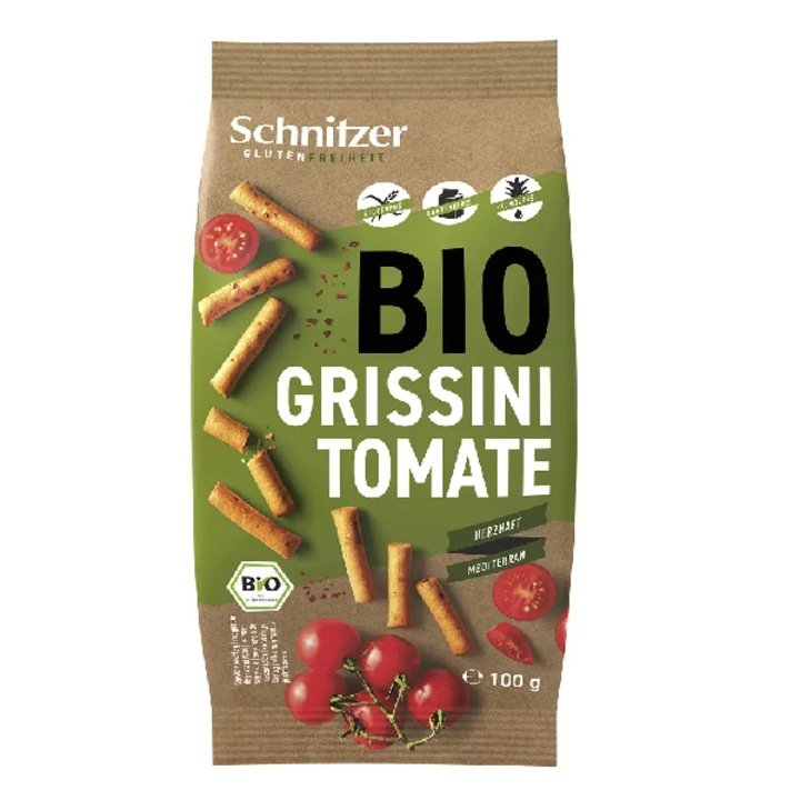 Grisine Bio cu Rosii Fara Gluten, Schnitzer, 100g