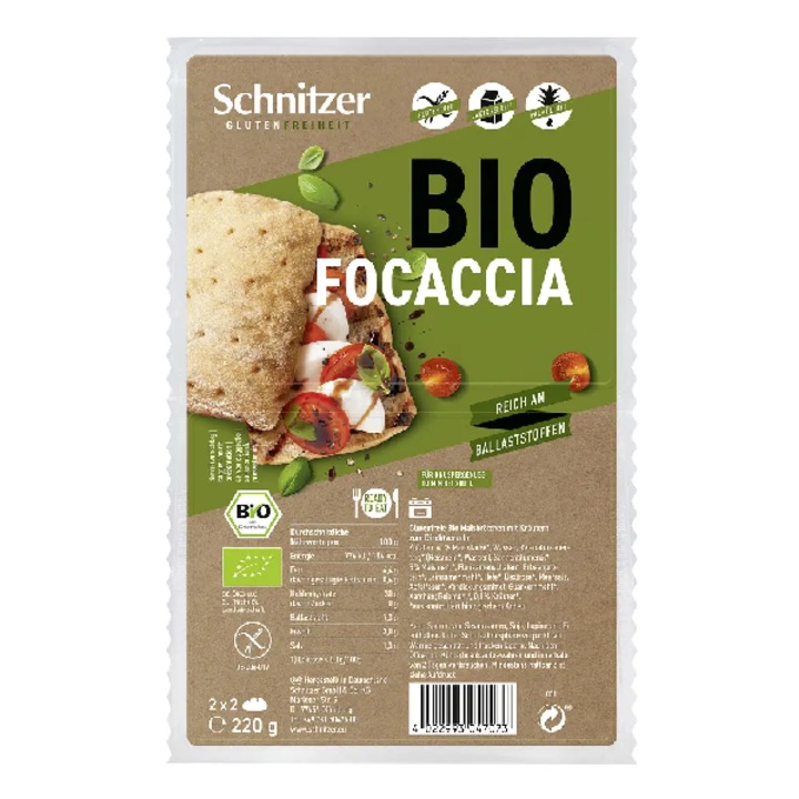 Focaccia bio fara gluten, 220g Schnitzer Gluten Free