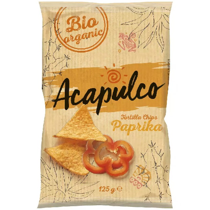 Chips Tortilla Bio cu Paprika Acapulco 125g