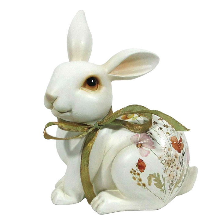 Polirezin húsvéti nyuszi figura 15x11x20 cm