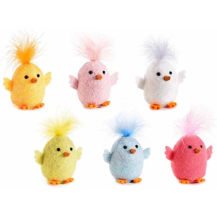 Set 6 figurine Puisori textil 6.5x4x7 cm