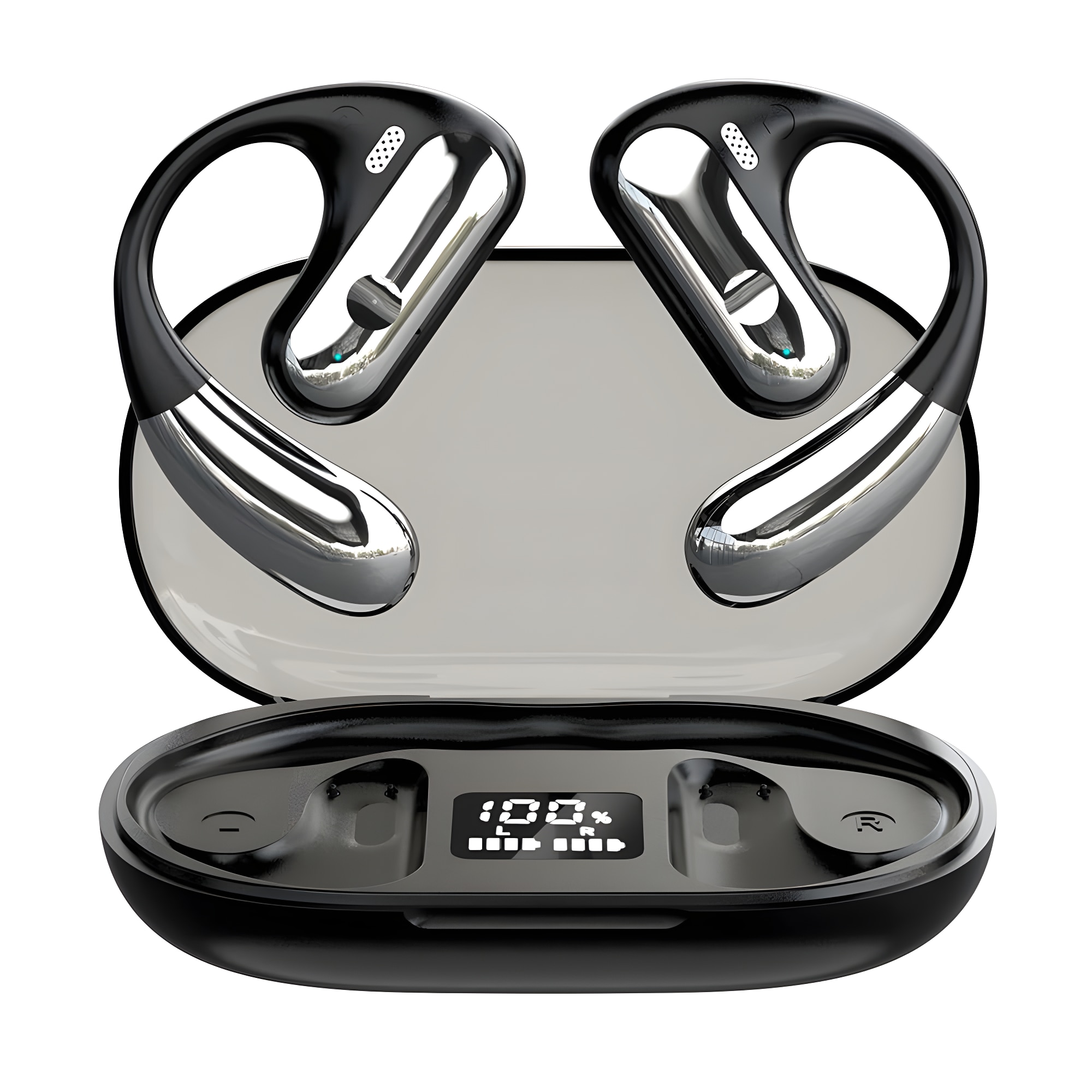 Nyitott fülű vezeték nélküli fejhallgató YYKQ28, Extra Bass, Bluetooth