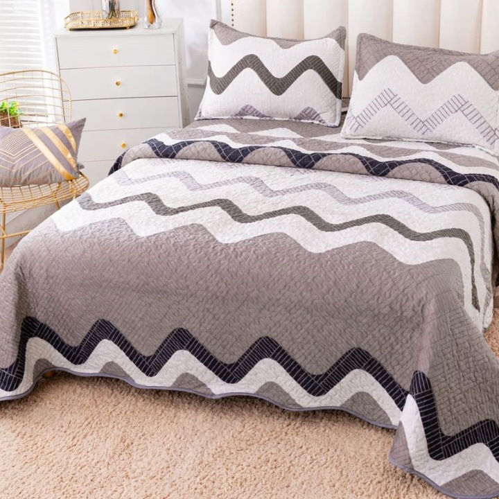 Set cuvertura, Casa de Vis, tip catifea, 3 piese, 220 x 240 cm, CC-36