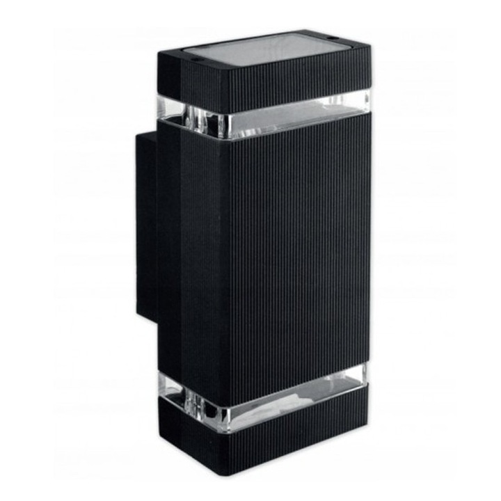 Външна лампа, MasterLED, 2x LED GU10, 35W, ориентация горе-долу, IP54, черна
