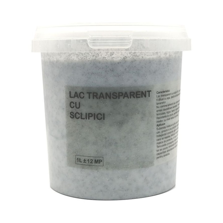 Lac Transparent Cu Sclipici Alb Reflexiv, Abw, 1 Litru