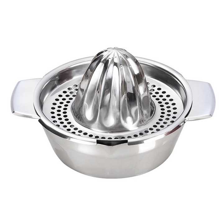 Citromfacsaró, BOMSTOM, Rozsdamentes acél, Ezüst