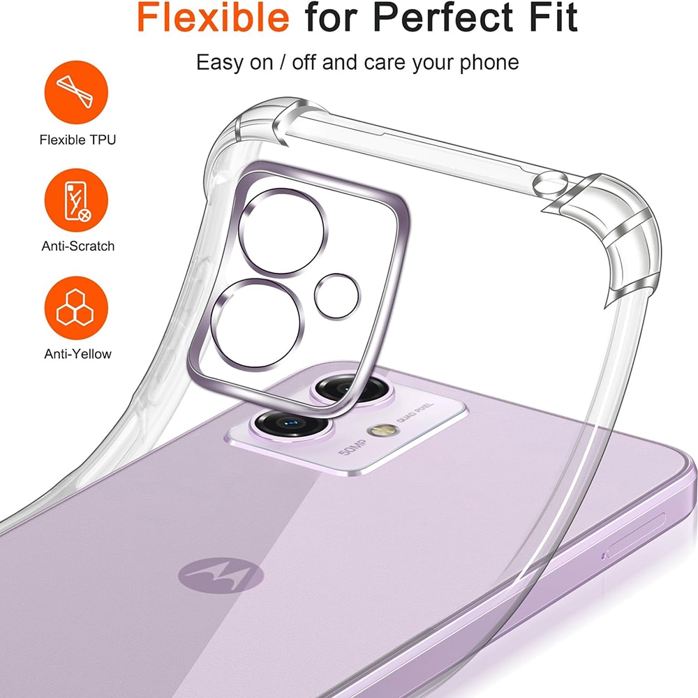 Husa protectie Mat-Tech compatibila cu Motorola Moto G14, Protectie Camera, Colturi anti-soc, Decupaje Precise, Rezistenta la impact, Margini ridicate pentru protectia ecranului, Transparenta