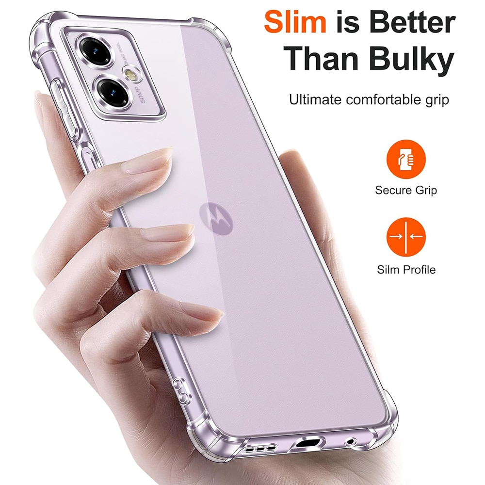 Husa protectie Mat-Tech compatibila cu Motorola Moto G14, Protectie Camera, Colturi anti-soc, Decupaje Precise, Rezistenta la impact, Margini ridicate pentru protectia ecranului, Transparenta