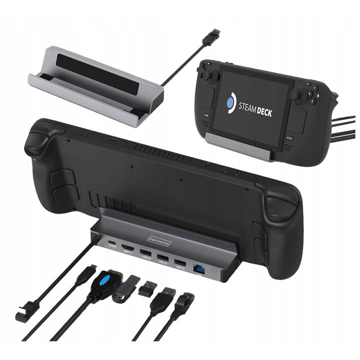 Докинг станция, Zenwire, ST601 DOCK ROG ALLY DEX 6in1 HUB USB-C HDMI 4K Ethernet