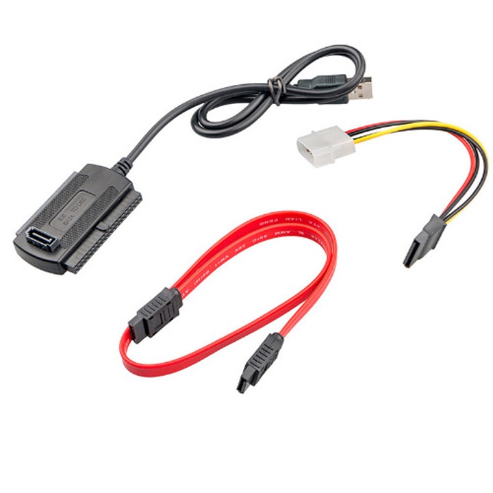Cablu adaptor SATA/PATA/IDE la USB 2.0 pentru hard disk HDD 2.5"/3.5"