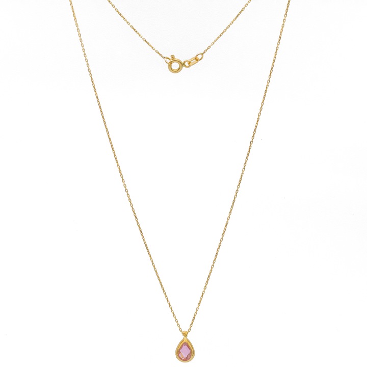 Colier Piatra Roz Aur 14k