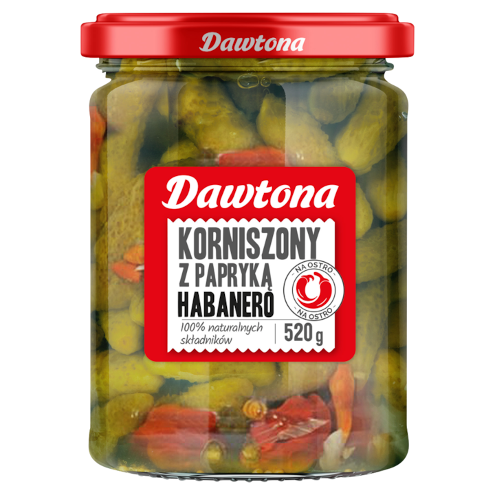 Castraveti murati cu ardei, Dawtona, 520 g